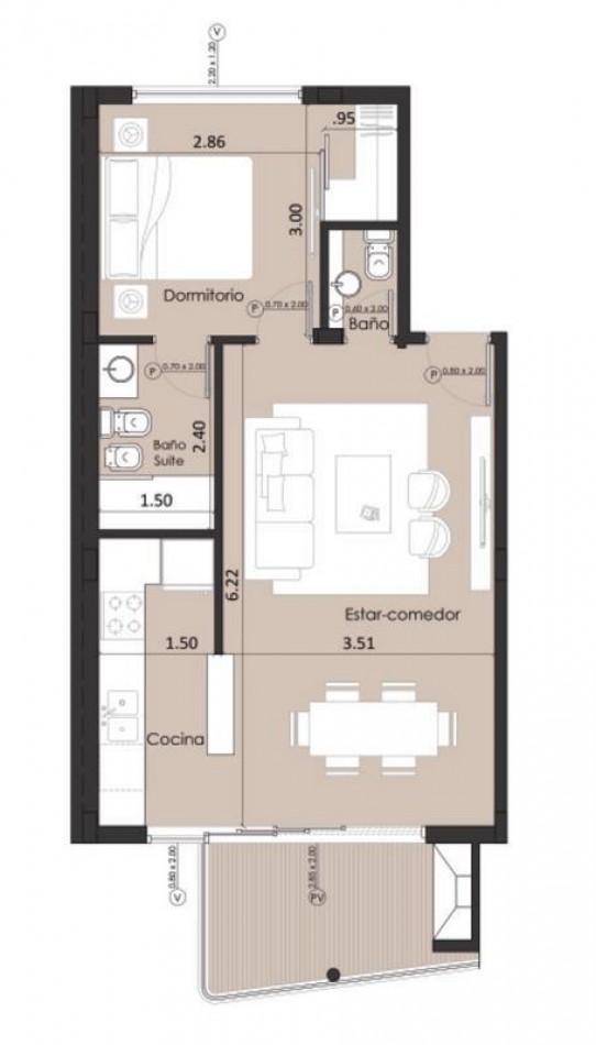 ¡OPORTUNIDAD UNICA! Departamento de 2 Ambientes a Estrenar en San Jose, Salta 3952